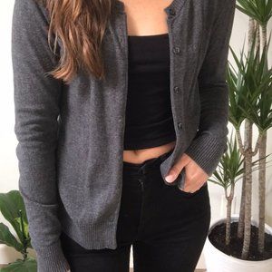 Gray Gap Cardigan